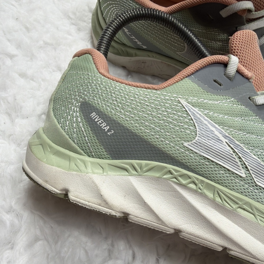 Altra Women's Rivera 2 Mint Green and Dusty Pink Running Shoes - Picture 3 of 9